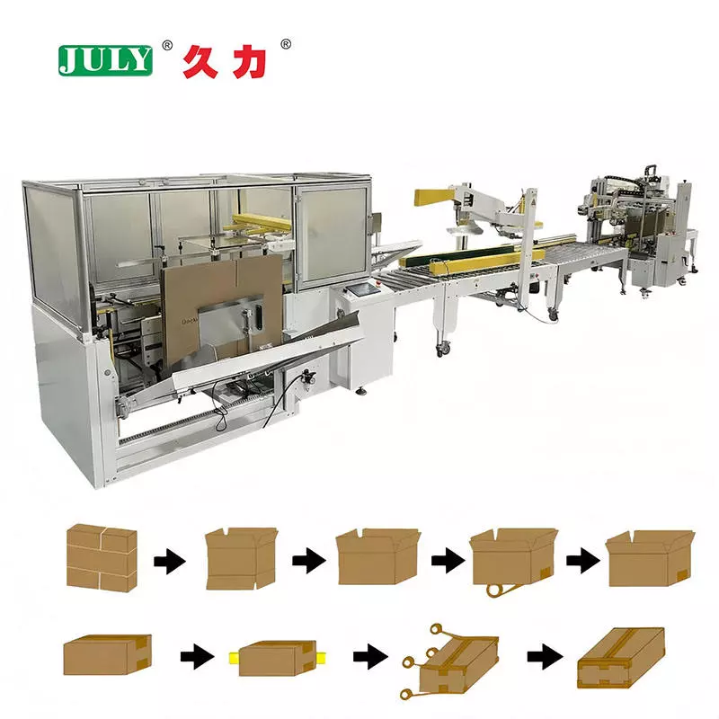 Automatic Case Erector Carton Sealer Packaging Line E-commerce Factory Product Packaging Machines